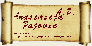 Anastasija Pajović vizit kartica